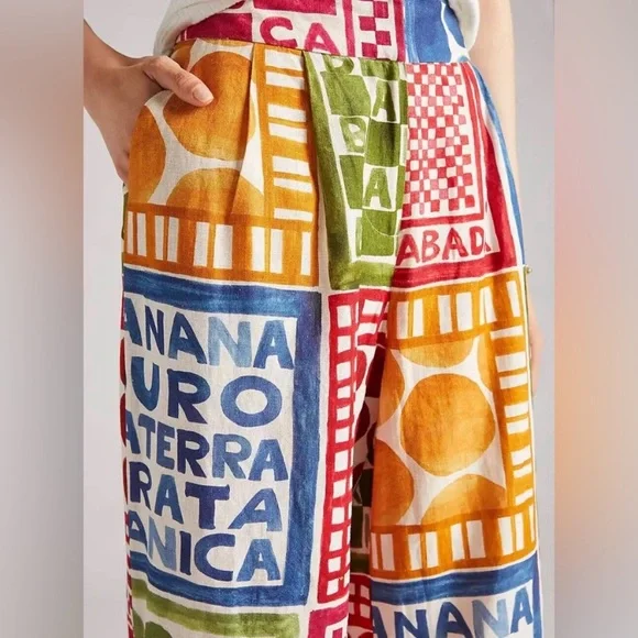 FARM Rio Multicolor Wide Leg Pants - Picture 3 of 4